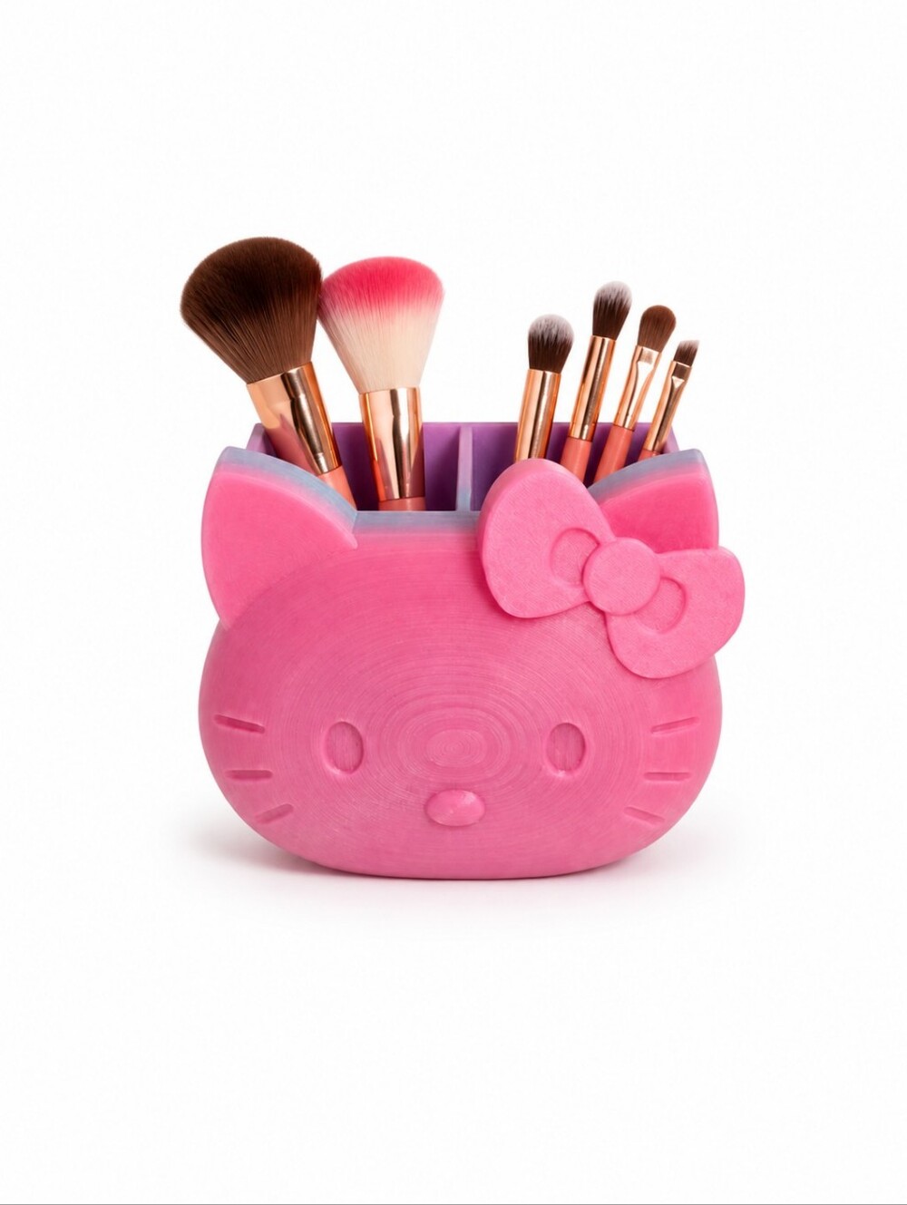 3D Printed Hello Kitty Desk Organizer,  Pen Holder, Cosmetic Brush Organizer
